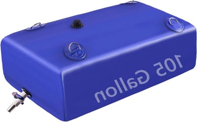 Watertank, 105 gallon wateropbergzak, opvouwbare draagbare wateropslag, grote wateropslagcontainers met 3/4 inch PVC-kraan en slangset voor kamperen, tuin, noodwaterzak