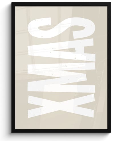 Poster in lijst - Fotolijst 50x70 cm - Posters - Xmas - Kerst - Japandi - Kerstversiering - Posterlijst zwart - Decoratie - Wanddecoratie woonkamer - Muurdecoratie slaapkamer - Kerstversiering - Kerstdecoratie voor binnen - Kerstmis