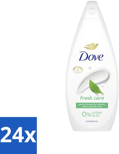 24 x Dove Douchecrème - Fresh Care - 720 ml - Douchecrème - Dove - Hydratatie - Zachte Huid - Douchegel