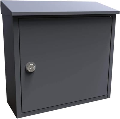 Brievenbus Pakketdoos - Postopslag - Veilig Ontvangen - Waterdichte Behuizing - 35.5 x 36 x 13 cm - Antraciet