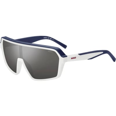 Hugo Heren Shield Zonnebril (Wit/blauw)
