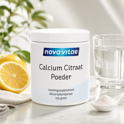 Nova Vitae - Calcium Citraat Poeder - Calciumbron voor Botten en Gebit - 125 gram