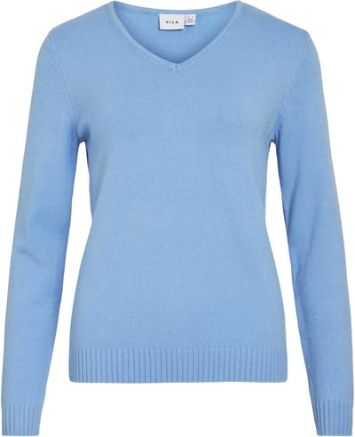 VILA - VIRIL V-NECK L/S KNIT TOP - NOOS - Dames - Gebreide truien