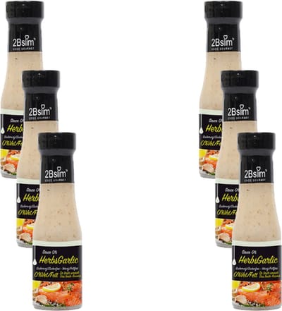 2BSlim | Knoflooksaus | 6 stuks | 6 x 250 ml