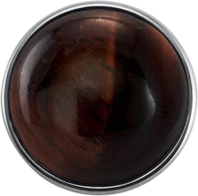 Quiges - Drukknoop Mini 12mm Natuursteen Kastanjebruin - EBCMK158