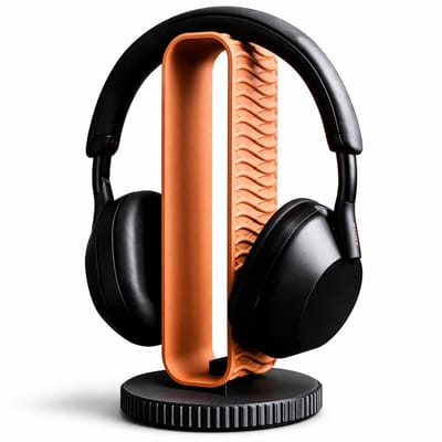 Minimalistische Koptelefoon Standaard – Modern Design Headphone Stand – Bureau Organizer – Stijlvolle Headset Houder – Zwart / Houtlook