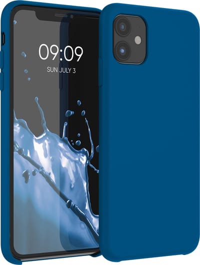 kwmobile telefoonhoesje geschikt voor Apple iPhone 11 - Hoesje met siliconen coating - Smartphone case in rifblauw