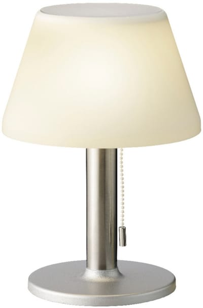 Solar tafellamp RVS met trekkoord 28 cm - Solarlampen - Tafellampen - Tuinverlichting