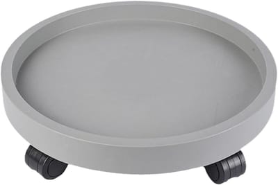 Plantenkar met wielen - Bloempot trolley - Planten verplaatsen - Direct mobiel - 35 cm - Zwart