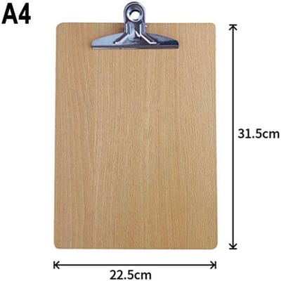 A4 A5 Houten Klembord Map Papier Ticket Facturen Document Bestand Klem WordPad Kantoor School Schrijfplank Klem Houder Kantoorbenodigdheden beige
