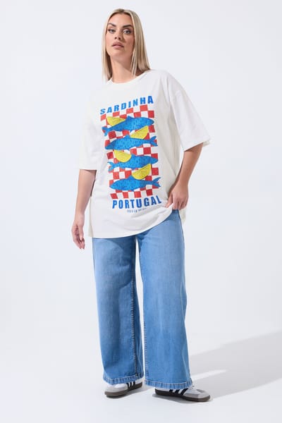 Limited Collection Wit Tshirt Met ‘Sardinia’Visafbeelding Size 42