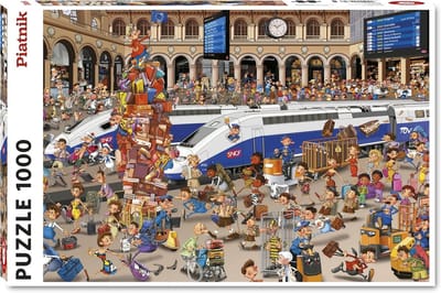 Uitdagende 1000 Stuks Puzzel Station - Groot Legpuzzel 68x48 cm