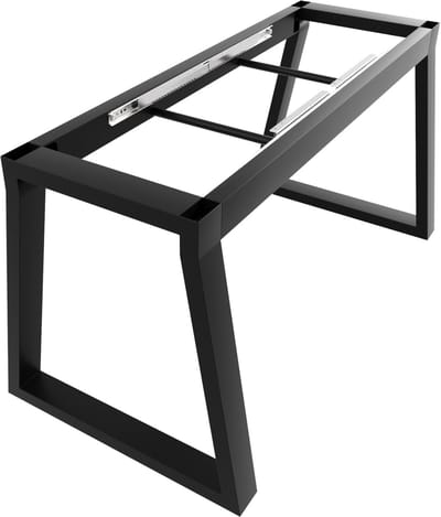 MetaloPro Tafelonderstel Nemesis Split - Zwart Metalen Uitschuifbaar Frame Voor Eet- En Werktafels In Moderne Huishoudens En Kantoren - 140x70x72cm