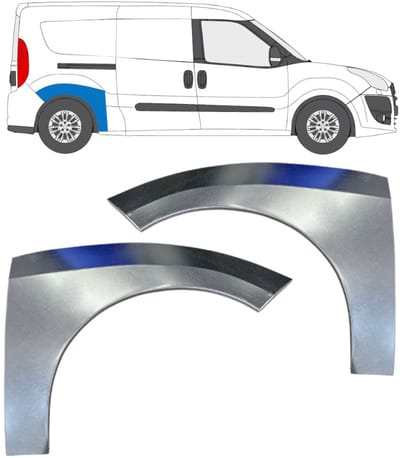 Reparatiepaneel achterspatbord voor Fiat Doblo 2010-2022 / Links + Rechts / Set