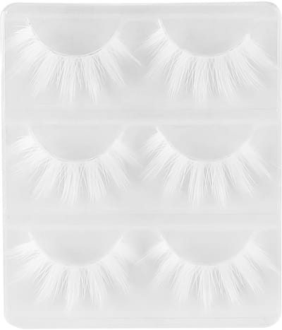 Dailygoods- Valse Wimpers Herbruikbaar - 3 Paar Witte Wimpers - Lange Dikke Wimpers - Dramatisch Volume - Voor Cosplay - Meerlaagse Extensions