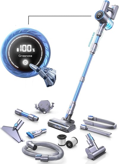 Krachtige Draadloze Stofzuiger 10-in-1 met LED Touchscreen en Telescopische Slang