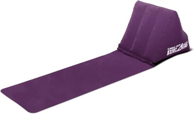 Opblaasbaar Ligbed - Wigvormig Kussen - Kamperen en Festivals - Waterdichte Basis - 120 cm Lengte - Lila