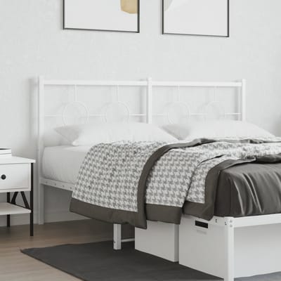 vidaXL - Vervangend - hoofdbord - 160 - cm - metaal - wit