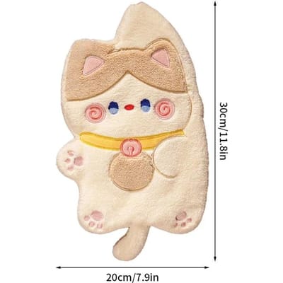 Cartoon knuffelkat kan handdoek hangen, absorberende handdoek, vaatdoek, schattige kleine handdoek, sterk absorberend, schattig