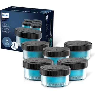 Solution de nettoyage pour rasoir sans fil Philips CC16 51, lot de 6 cartouches none