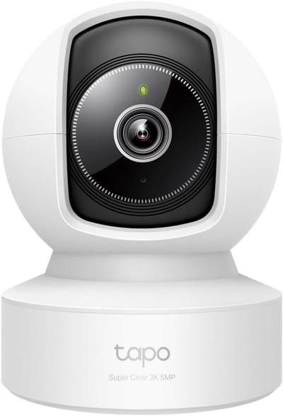 360° WiFi Bewakingscamera met 3K Resolutie, Bewegingsdetectie, Nachtzicht en Tweerichtingsaudio