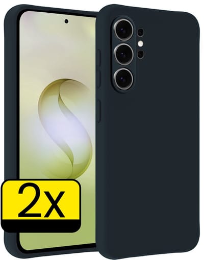 Hoesje - 2 Stuks - Geschikt voor Samsung Galaxy S26 Ultra - Sterk & Shockproof - Case Siliconen - Back Cover - Telefoon Hoes - Telefoonhoesjes - Donkerblauw