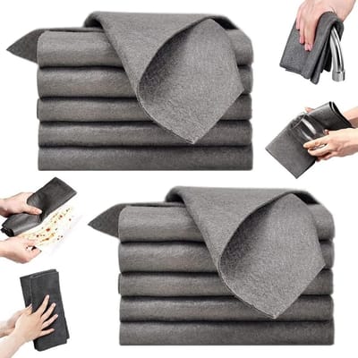 Magische Microvezeldoeken voor Effectieve Glasreiniging en Sterke Waterabsorptie - Set van 10 (30 x 30 cm) voor Keuken en Ramen