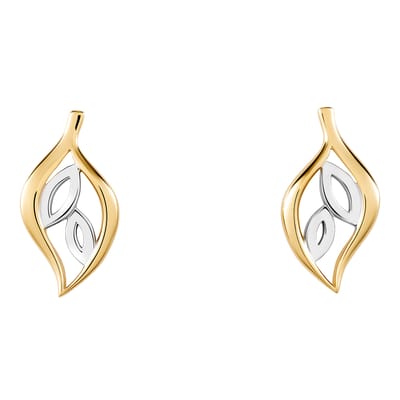 Orphelia 'Charlotte' Dames 925 Sterling Zilveren Stud Oorbellen - Zilver/Goud ZO-7523/G