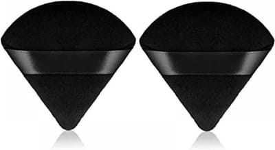 6 Stuks Driehoekig Make-up Sponsjes in Case – Zwart – 7*6.5 cm – Poeder, Foundation, BB Cream