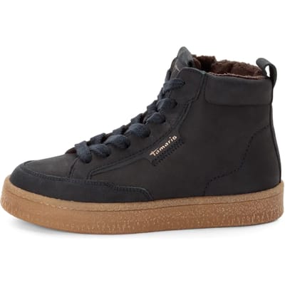 Tamaris dames leren enkellaarsjes 1-25203-45-805 Laarzen Leren gevoerd Blauw