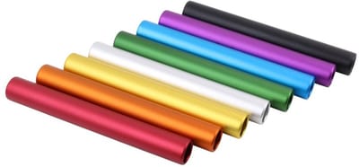 MDsport - Estafettestokje aluminium - Set van 8 - Junior - Basis kleuren - Estafettestokken