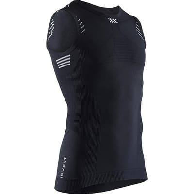 X-Bionic Invent 4.0 Mouwloos Sportshirt Heren - Opal Black/Arctic White - L