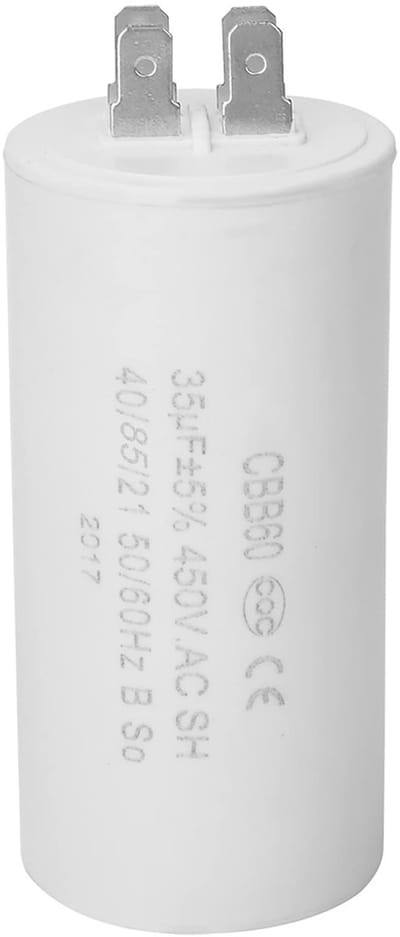 Dailygoods- Startcondensator 35uF 450V - CBB60 - Milieuvriendelijk - 4-polig - Hoog overbelastingsvermogen - Vlamvertragend epoxyhars - Motorcondensator