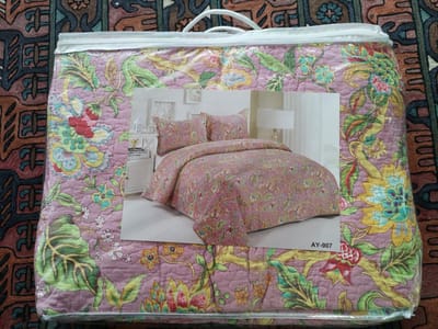 Luxe Bedsprei met 2 bijpassende Kussenslopen, Style Bloemen