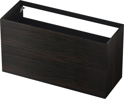 INK wastafelonderkast 2 laden greeploos push to open hout decor 120x45x65cm, intens eiken