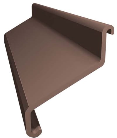 Renoplast® verbinder voor dakrandprofiel K30 Bruin | Afwerking van terrassen en balkons | Tegelvloeren op lijmmortel | Waterafvoersystemen hoekprofiel | Corrosiebeschermende terrasprofielen
