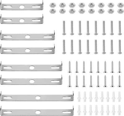 Set van 8 plafondhouders, lamphouder, plafondbeugel, 80/90/100/110 mm, plafondpendellamp, houder, lampbevestiging met schroeven, accessoires voor thuis of kantoor, plafondlamp, hanglamp, wandlamp en plafondlamp, lampmontage| Cyslmuk®