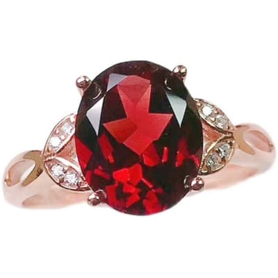100% Echte 925 Sterling Zilveren Ruby Ring Voor Vrouwen Trouwringen Anillos De Red Ruby Edelsteen Engagement Sieraden Bizuteria Anel Resizable rosé gouden kleur