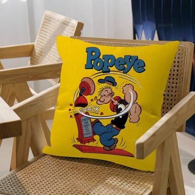 Animatie Popeye Retro Kussenhoes Auto Plaid Kussenhoes Voor Bank Auto Kerstcadeau 40x40cm 45x45cm 35x35cm