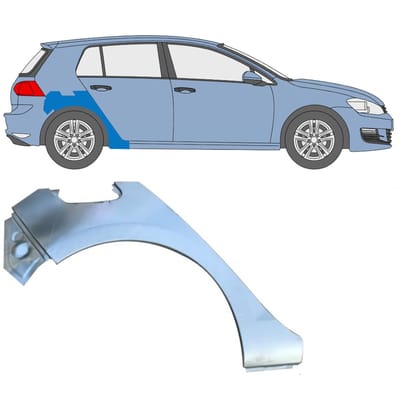 Reparatiepaneel achterspatbord voor Volkswagen Golf 7 2012- / Rechts
