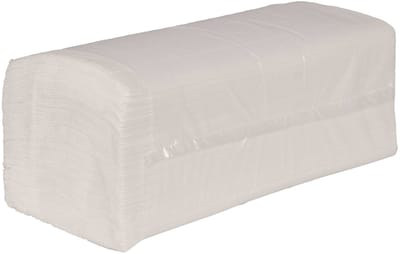 MAUL MaulCare gevouwen handdoeken V-vouw, 2-laags helderwit gemaakt van 100% cellulose, reliëf & scheurbestendig, EU-milieukeur HR/004/004, 3.000 vellen
