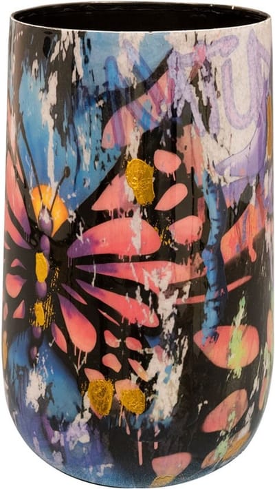 TS Collection - Vaas Streetart lovepaint - 16x26 - Metaal & Epoxy - Exclusieve woonitems voor binnen - Handgemaakt - Unieke print - Designed by Lammie