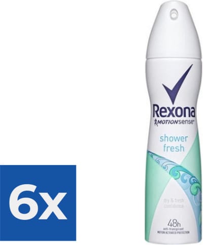Rexona Deospray Women - Shower Fresh - Voordeelverpakking 6 stuks