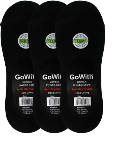 GoWith Bamboe Yoga en Pilates Sokken – 6 Paar Dames Sokken – Ademend en Comfortabel - Zwart - 40-44
