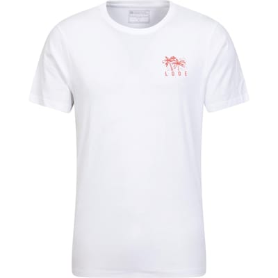 Mountain Warehouse Heren Looe Bedrukt Organisch T-Shirt (Wit)