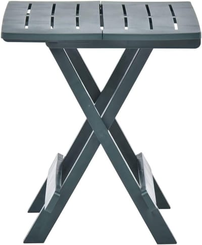 Inklapbare tuintafel - Buitentafel kunststof - Terras en tuin - Weerbestendig materiaal - 45 x 43 x 50 cm - Groen
