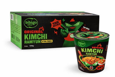 Bibigo Instant Noodles Noedels Kimchi Ramyun Original 8 x 98 Gr