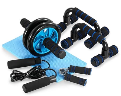 Unyqoos® Complete Thuis Fitness Set met Buiktrainer, Push-Up Stangen en Meer voor Effectieve Training
