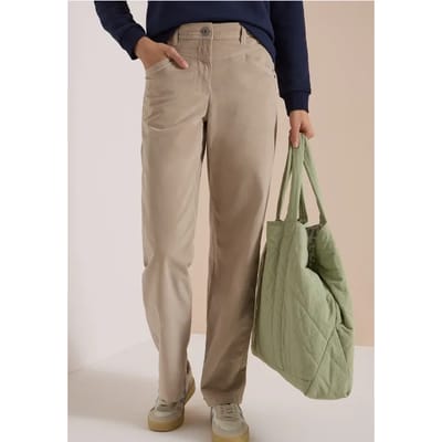 Broek met High Waist en Wide Leg pijpen in een Loose Fit pasvorm