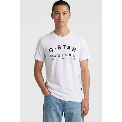 G-Star Chest Logo R T S/s White Taglia: S | Magliette basic Outlet | Uomo | Bianco